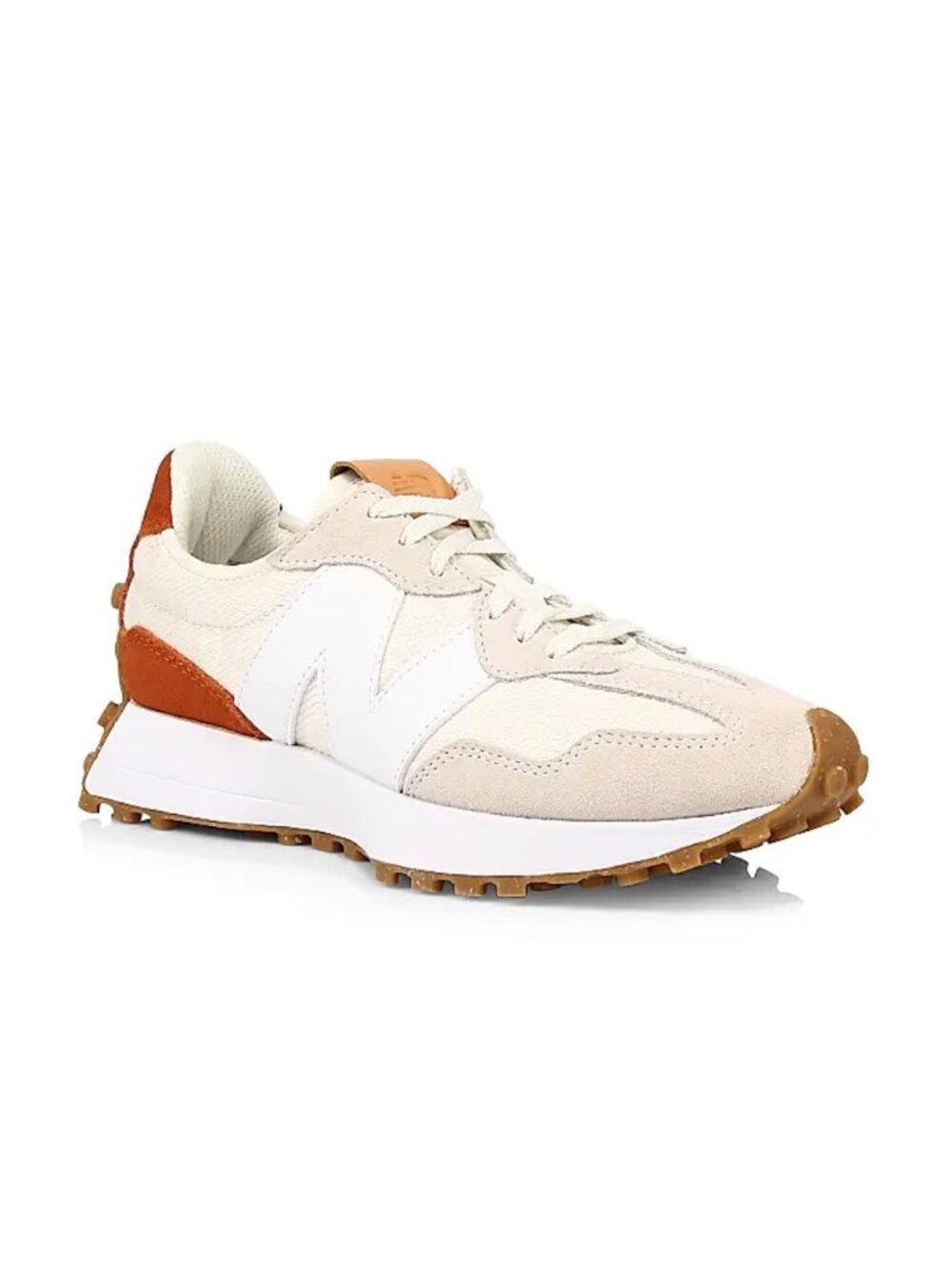NEW BALANCE 327 Suede And Mesh Sneakers Color Sea Salt Rust Womens 7.5US NWT - Picture 2 of 11